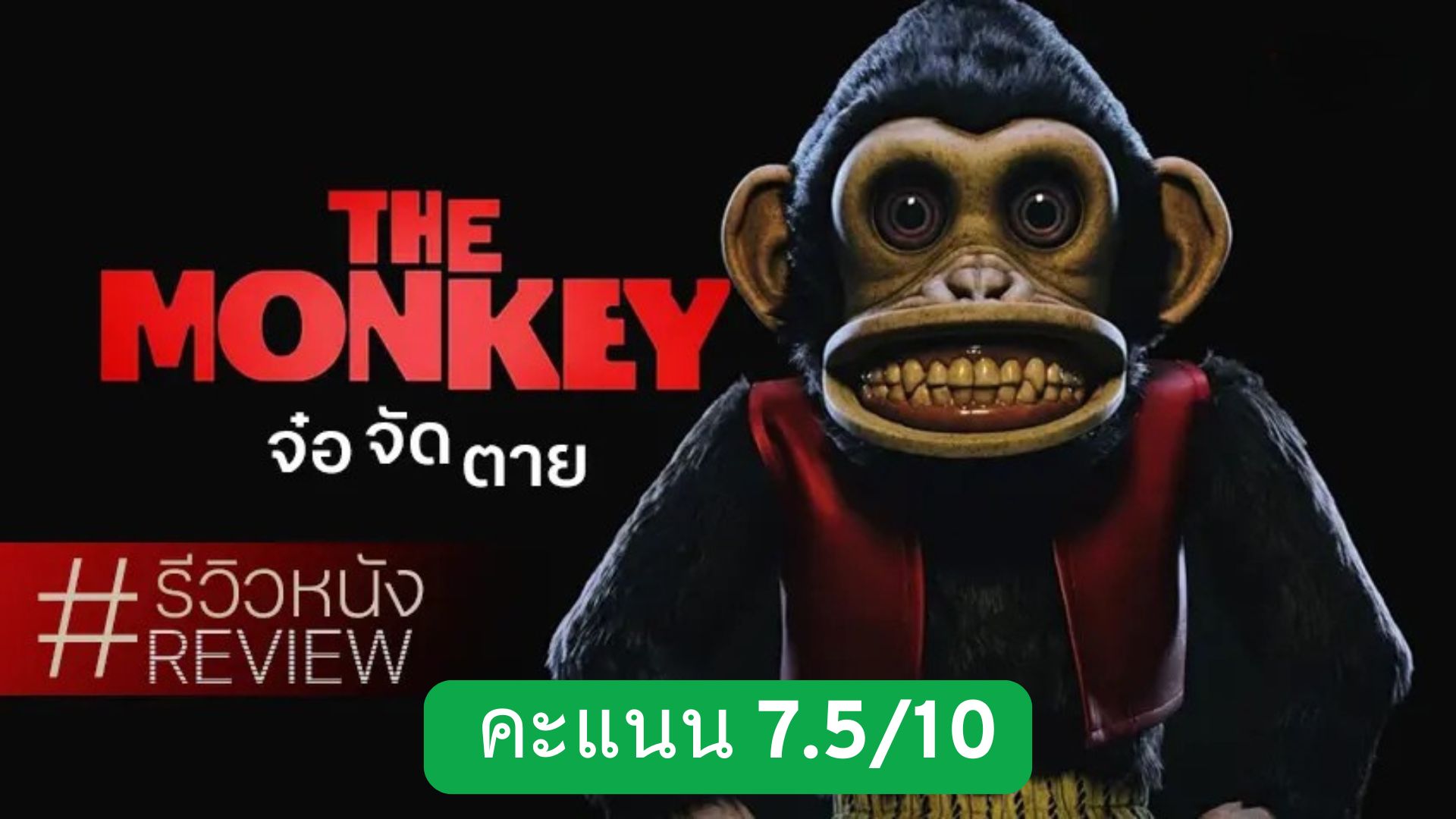 รีวิว The Monkey จ๋อจัดตาย (2025) | ตุ๊กตาลิงผี Stephen King งานสยองคารม
